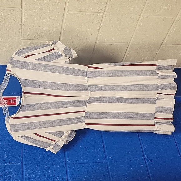 BOHO chic striped wrap dress by Simplee size large - Picture 12 of 16